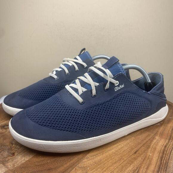 OluKai Moku Pae Mens Navy Blue Size 11 Slip On Boat Shoes 10472-DE18 main image 8